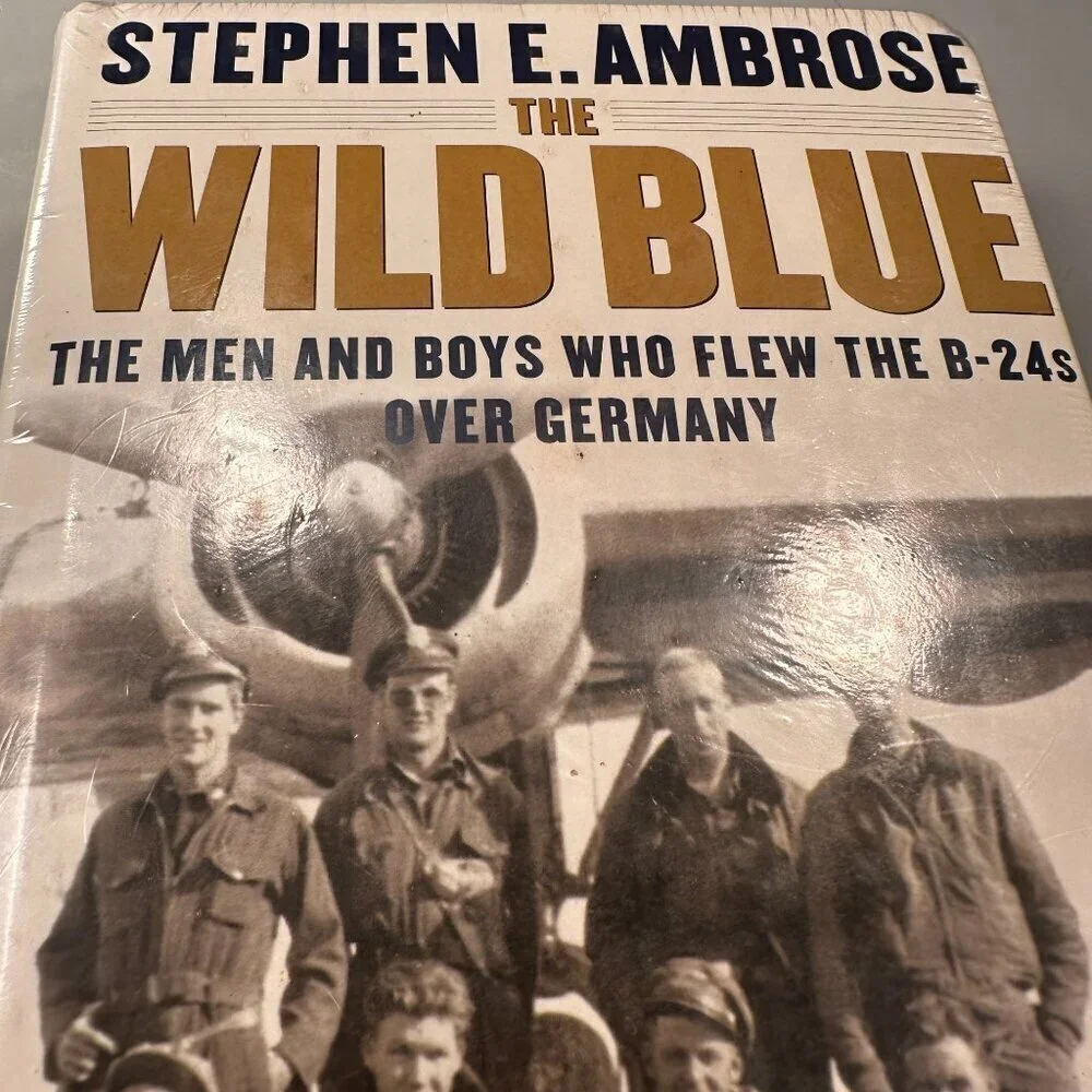 Stephen E Ambrose Book Wild Blue Man Who Flew Memphis Belle Memoir Hardcover Set